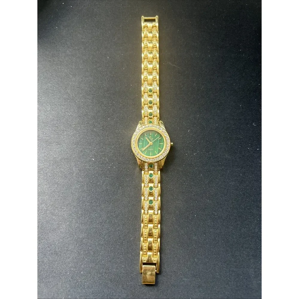 Colleen Lopez Green Dial Gold Tone Women’s Quartz Watch